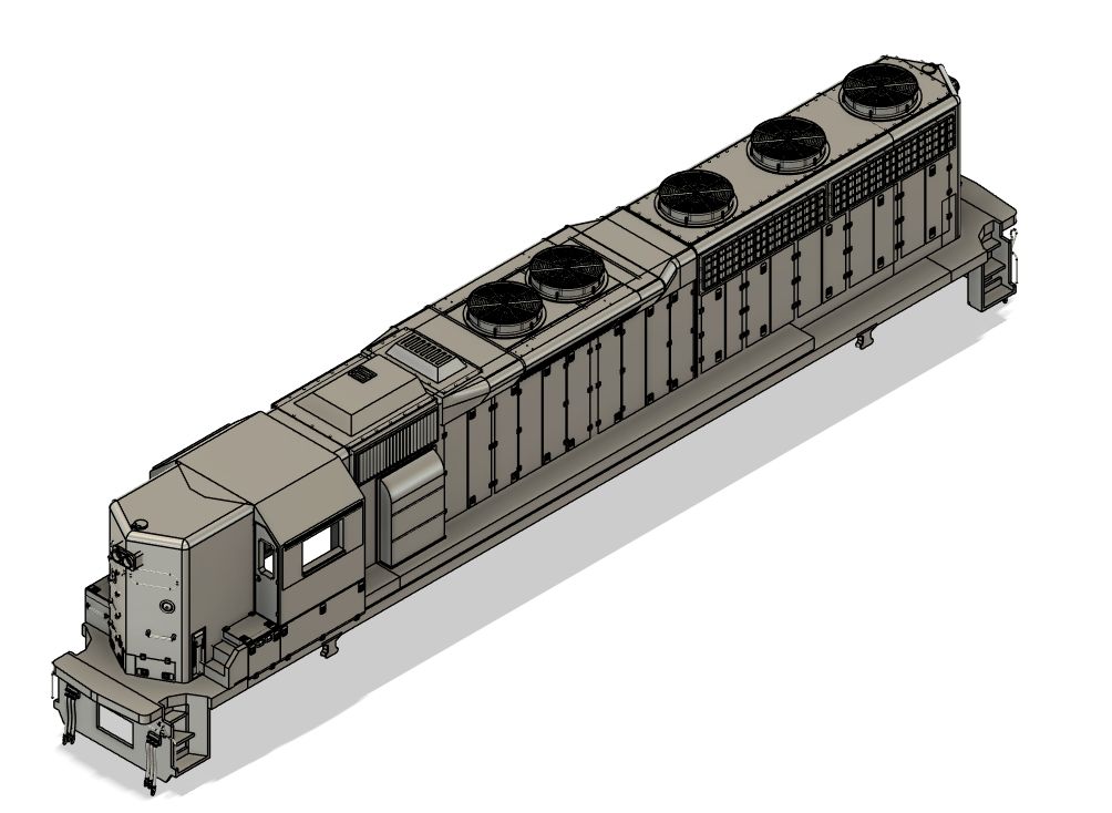 N Scale EMD SD45-2 High-Hood Locomotive Shell