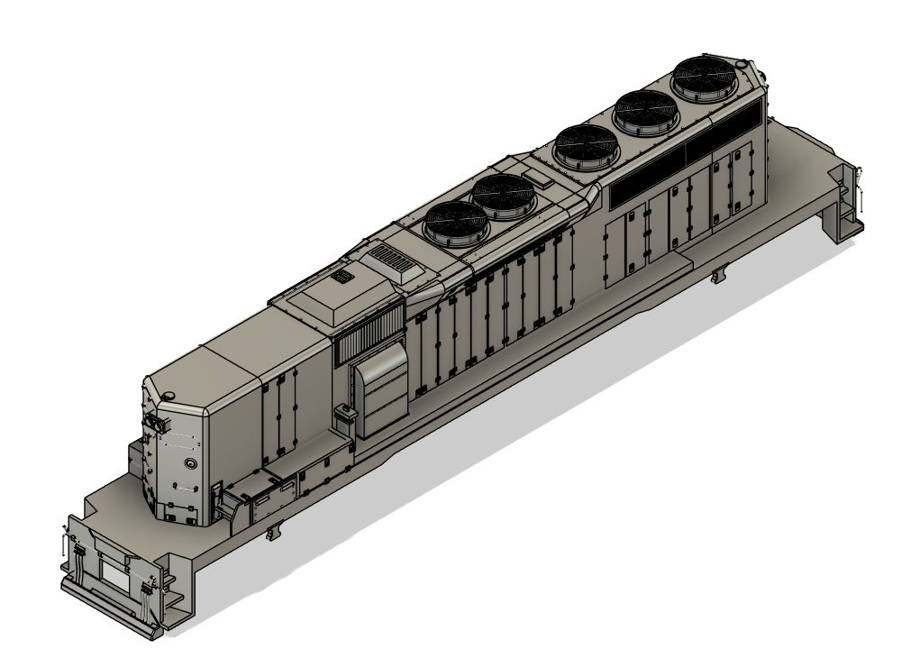 N Scale EMD SD40-2 B Unit Locomotive Shell