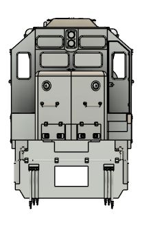 N Scale EMD SD45 Non-Dynamic Locomotive Shell
