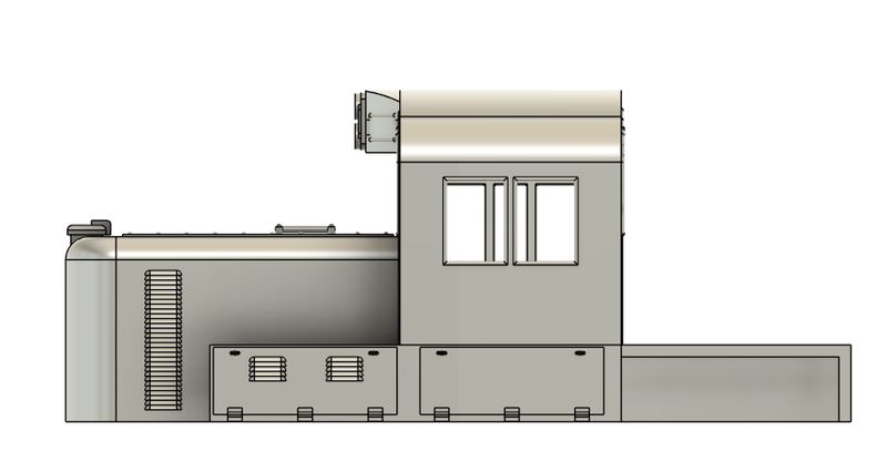 HO Scale - Locomotive Train Parts - RS3 Chop-Nose Cab
