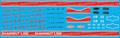 HO Scale - Pittsburg &amp; Shawmut / Mountain Laurel Geeps Decal Set
