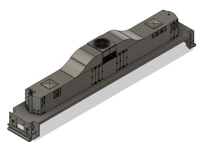 N Scale Norfolk Southern RPU6D Slug and Frame Locomotive Shell