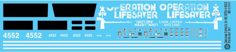 Carload Express Locomotive GP59 exNS OLI Patchout Decals