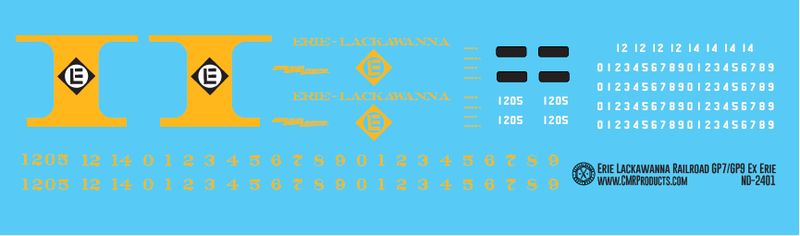 Erie Lackawanna GP7/GP9 Ex Erie Patchout