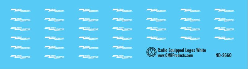 Radio Equipped Logos White Decals