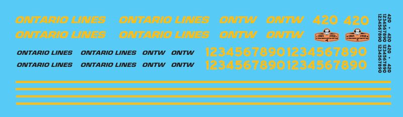 Ontario Lines Locomotive Decals 2