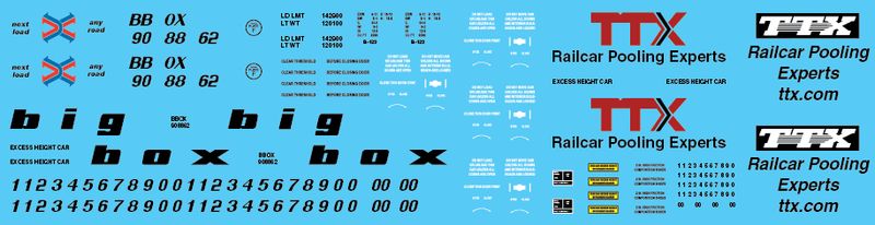 Railbox Autoparts Box Car Big Box 2000s Decals