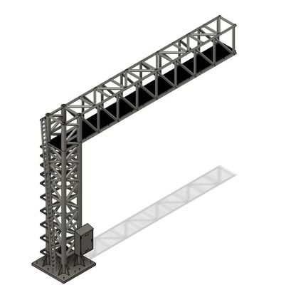 N Scale - Signal Tower 2 Track 33mm No Signals