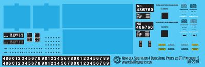 Norfolk Southern (NS) 86ft 4 Door Box Car ex DTI Patchout 2