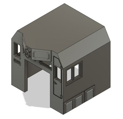 HO Scale Train Parts - CF7 Sight Engineer Window, Plated 3 Window Cab