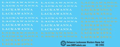 Delaware Lackawanna Western Name Set