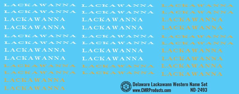 Delaware Lackawanna Western Name Set