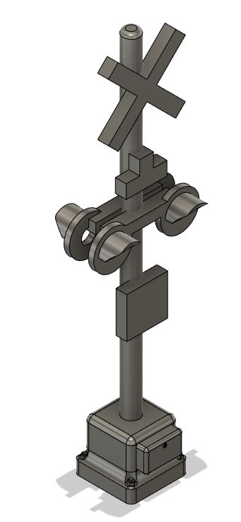 N Scale - Double Sided Crossing Sign (Qty 4)