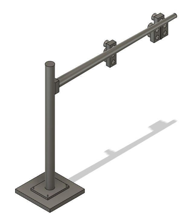 N Scale - Traffic Light Straight Pole Left Turn Lane (Qty 2)