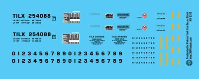 Customizable Modern Tank Car Decal Set