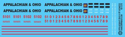 Appalachian &amp; Ohio (WAMX) Ex UP SD50s Decals