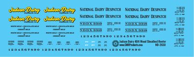 Judson Dairy 40ft Wood Reefer Decals