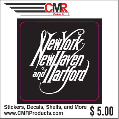 Vinyl Sticker - New Haven Script Logo Black White Logo