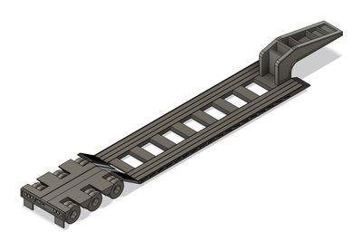 N Scale - Drop Deck 3 Axle Trailer (Qty 2)