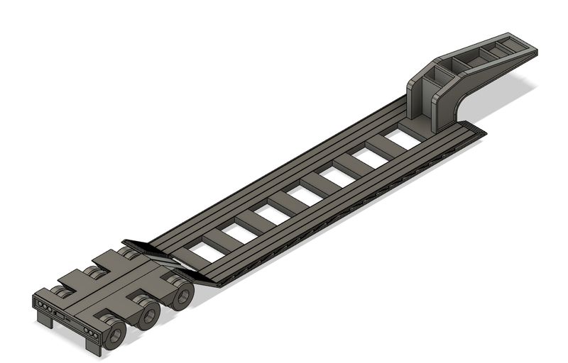 N Scale - Drop Deck 3 Axle Trailer (Qty 2)