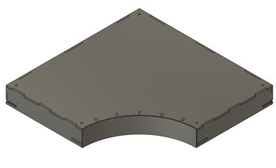 N Scale T-TRAK Rounded Inside Turn Module (12/13/16/19r)