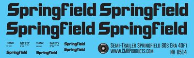 Springfield 80s Era 40ft Semi Trailer Decals