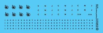 Central New Jersey Corrugated Passenger Car Decals