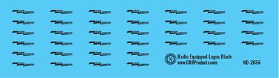 Radio Equipped Logos Black Decals