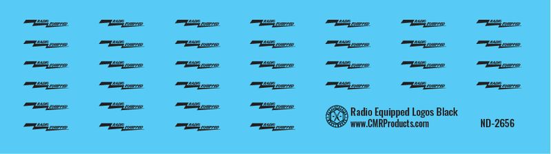 Radio Equipped Logos Black Decals