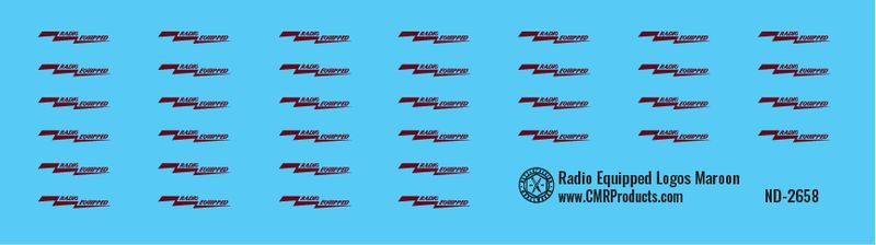Radio Equipped Logos Maroon Decals