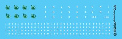 Central New Jersey ex Burlington Northern Passenger Car Decals