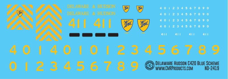 Delaware Hudson C420 Blue Scheme Decals
