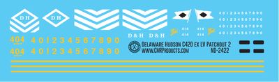 Delaware Hudson C420 ex LV Red Patchout 2 Decals