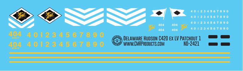 Delaware Hudson C420 ex LV Red Patchout 1 Decals