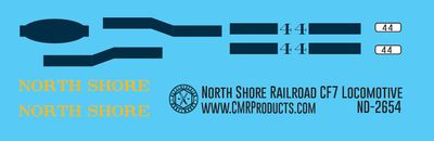 North Shore Railroad CF7 Locomotive Decals