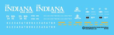 Indiana Railroad Red Covered Hopper Decals