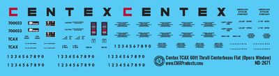 Centex TCAX 60ft Thrall Opera Window Centerbeam Decals