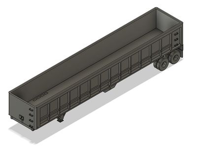 N Scale - Frameless End Dump Trailer Standard Axle (Qty 2)