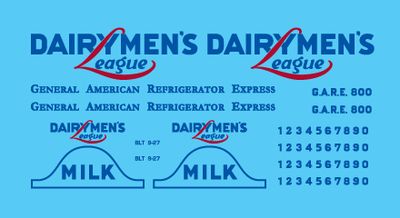 40' Reefer - Dairyman's League Red L Decal Set