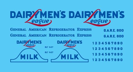 40' Reefer - Dairyman's League Red L Decal Set