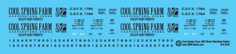 Cool Spring Farm 40ft Wood Reefer Decals