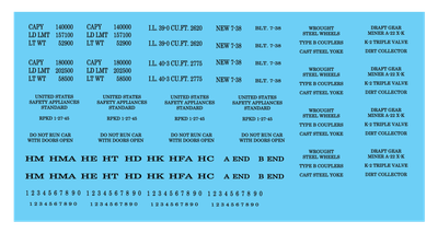 Freight Car Data - Open Hopper 70t - Roman Black Decals