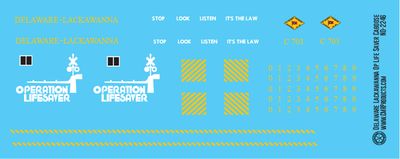 Delaware Lackawanna Operation Life Saver Caboose Decals