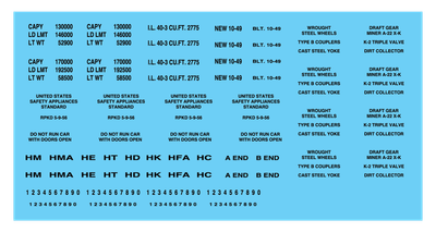 Freight Car Data - Open Hopper 70t - Gothic Black Decals