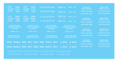 Freight Car Data - Open Hopper 70t - Roman White Decals