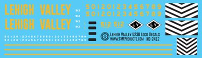 Lehigh Valley U23b Locomotive Decals