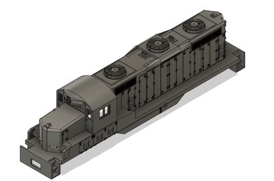 N Scale EMD GP9 Ph3 Angled Chop Nose with DB Locomotive Shell