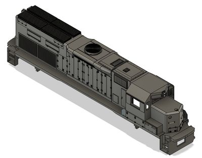 N Scale EMD GP50T Tunnel Motor Engine Shell
