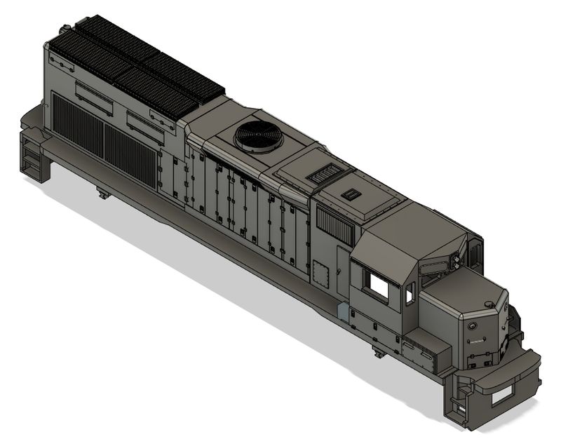 N Scale EMD GP50T Tunnel Motor Engine Shell