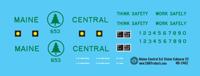 Maine Central Extended Vision Caboose - V.2 Decals